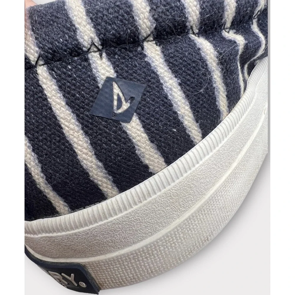 Sperry Blue White Stripe Top-sider Deck Boat Shoes Women‎ 9.5 Preppy Coastal